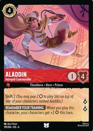 Aladdin - Intrepid Commander (119/204) - Azurite Sea Cold Foil