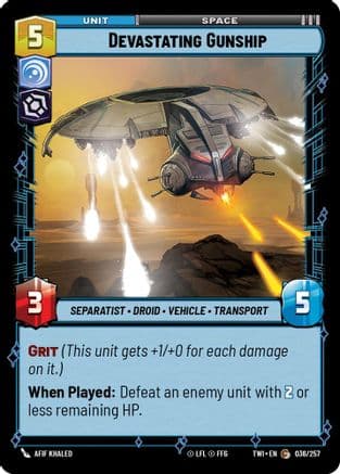Devastating Gunship | Foil (036/257)  [Twilight of the Republic]