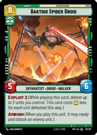 Baktoid Spider Droid | Foil (117/257)  [Twilight of the Republic]