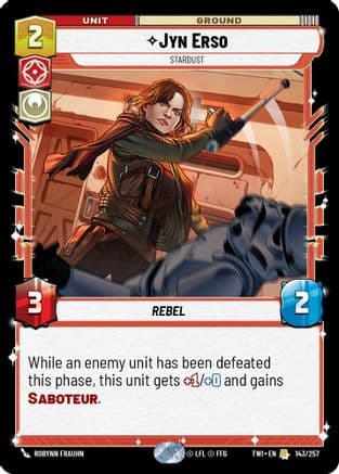 Jyn Erso - Stardust | Foil (143/257)  [Twilight of the Republic]