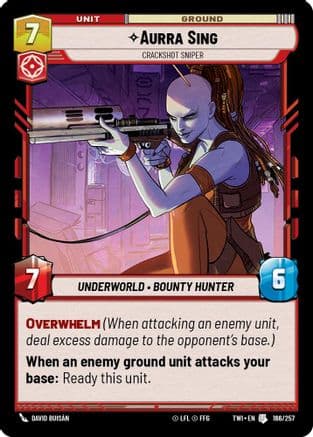 Aurra Sing - Crackshot Sniper | Foil (166/257)  [Twilight of the Republic]