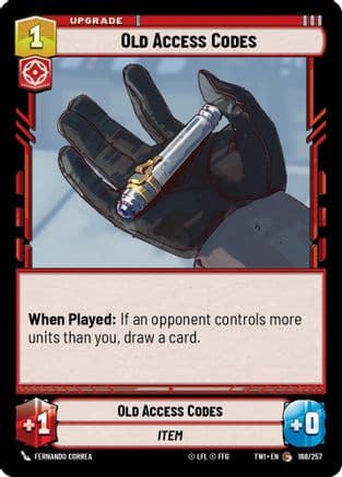Old Access Codes | Foil (168/257)  [Twilight of the Republic]
