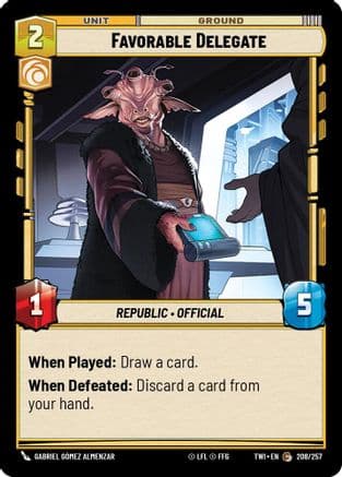 Favorable Delegate |  (208/257)  [Twilight of the Republic]