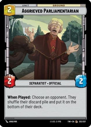 Aggrieved Parliamentarian | Foil (252/257)  [Twilight of the Republic]