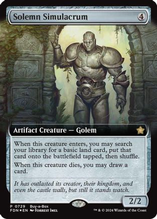 Solemn Simulacrum (Extended Art) (-729) - Buy-A-Box Promos Foil