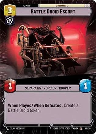 Battle Droid Escort (Hyperspace) |  (05/10)  [Twilight of the Republic Weekly Play Promos]