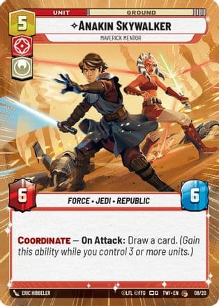 Anakin Skywalker - Maverick Mentor (Hyperspace) |  (08/20)  [Twilight of the Republic Weekly Play Promos]
