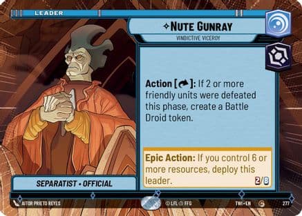 Nute Gunray - Vindictive Viceroy (Hyperspace) |  (277)  [Twilight of the Republic]