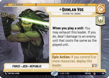Quinlan Vos - Sticking the Landing (Hyperspace) |  (293)  [Twilight of the Republic]