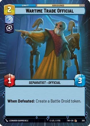 Wartime Trade Official (Hyperspace) | Foil (305)  [Twilight of the Republic]