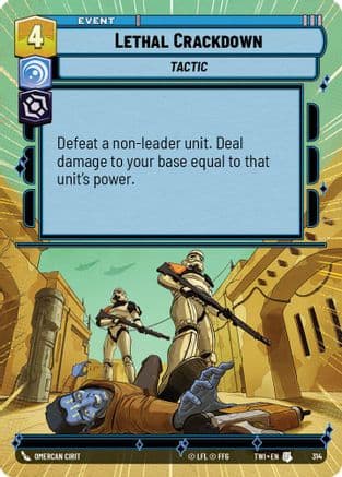 Lethal Crackdown (Hyperspace) | Foil (314)  [Twilight of the Republic]