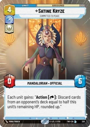 Satine Kryze - Committed to Peace (Hyperspace) | Foil (320)  [Twilight of the Republic]