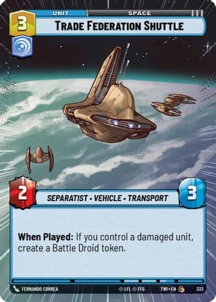 Trade Federation Shuttle (Hyperspace) |  (333)  [Twilight of the Republic]