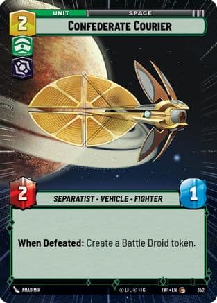 Confederate Courier (Hyperspace) | Foil (352)  [Twilight of the Republic]