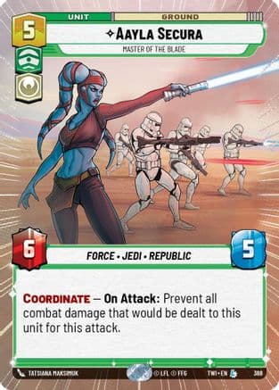 Aayla Secura - Master of the Blade (Hyperspace) | Foil (368)  [Twilight of the Republic]