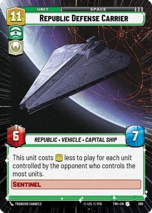 Republic Defense Carrier (Hyperspace) | Foil (369)  [Twilight of the Republic]