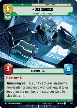 Osi Sobeck - Warden of the Citadel (Hyperspace) | Foil (385)  [Twilight of the Republic]