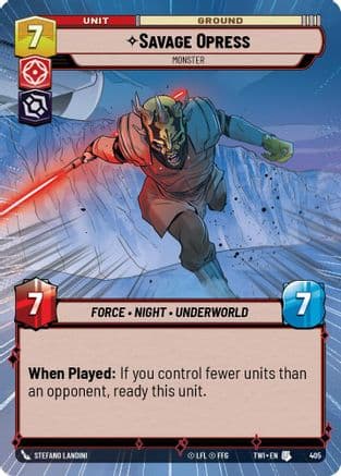 Savage Opress - Monster (Hyperspace) | Foil (405)  [Twilight of the Republic]