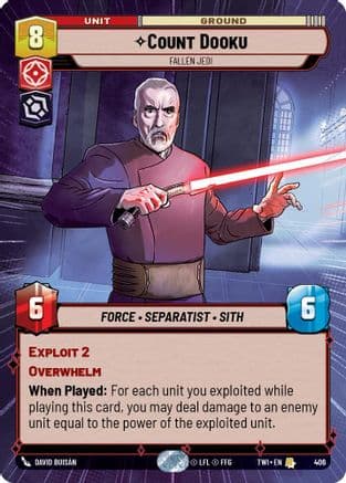 Count Dooku - Fallen Jedi (Hyperspace) | Foil (406)  [Twilight of the Republic]
