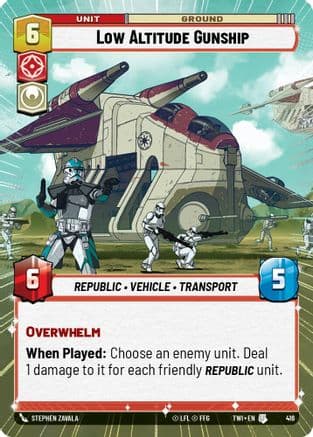 Low Altitude Gunship (Hyperspace) | Foil (416)  [Twilight of the Republic]