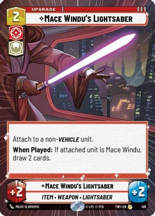 Mace Windu's Lightsaber (Hyperspace) | Foil (419)  [Twilight of the Republic]