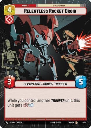 Relentless Rocket Droid (Hyperspace) | Foil (430)  [Twilight of the Republic]
