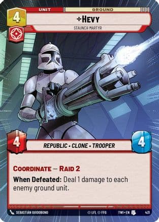 Hevy - Staunch Martyr (Hyperspace) | Foil (431)  [Twilight of the Republic]