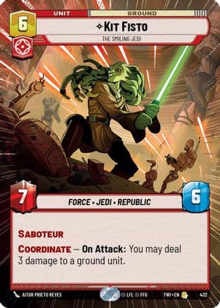 Kit Fisto - The Smiling Jedi (Hyperspace) | Foil (432)  [Twilight of the Republic]