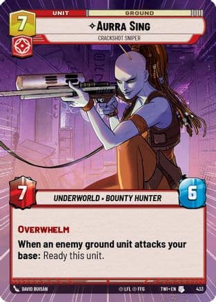 Aurra Sing - Crackshot Sniper (Hyperspace) | Foil (433)  [Twilight of the Republic]