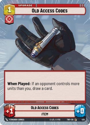 Old Access Codes (Hyperspace) | Foil (435)  [Twilight of the Republic]