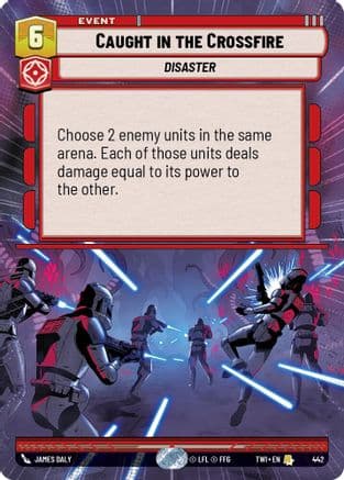 Caught in the Crossfire (Hyperspace) | Foil (442)  [Twilight of the Republic]