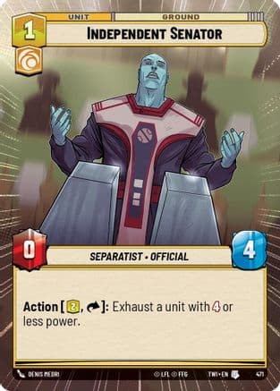 Independent Senator (Hyperspace) |  (471)  [Twilight of the Republic]