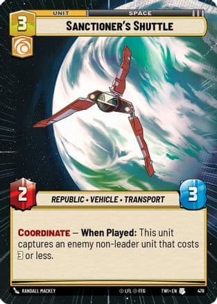Sanctioner's Shuttle (Hyperspace) | Foil (478)  [Twilight of the Republic]