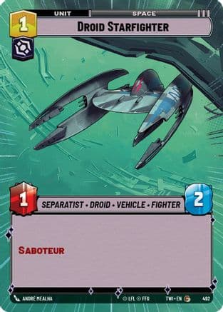 Droid Starfighter (Hyperspace) | Foil (492)  [Twilight of the Republic]