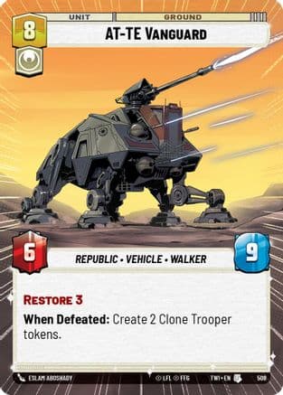 AT-TE Vanguard (Hyperspace) | Foil (508)  [Twilight of the Republic]
