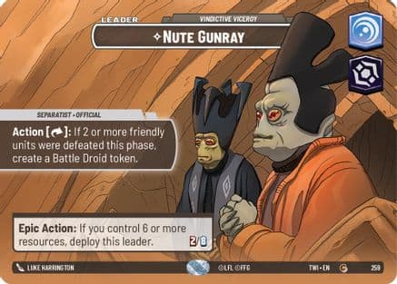 Nute Gunray - Vindictive Viceroy (Showcase) | Foil (259)  [Twilight of the Republic]