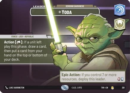 Yoda - Sensing Darkness (Showcase) | Foil (261)  [Twilight of the Republic]