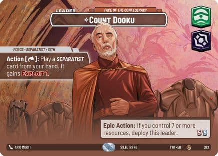 Count Dooku - Face of the Confederacy (Showcase) | Foil (262)  [Twilight of the Republic]