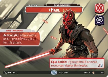 Maul - A Rival in Darkness (Showcase) | Foil (266)  [Twilight of the Republic]