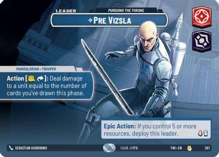 Pre Vizsla - Pursuing the Throne (Showcase) | Foil (267)  [Twilight of the Republic]