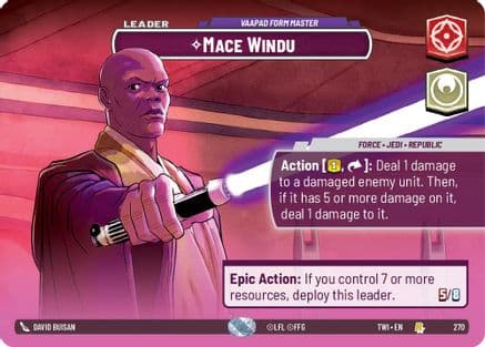Mace Windu - Vaapad Form Master (Showcase) | Foil (270)  [Twilight of the Republic]