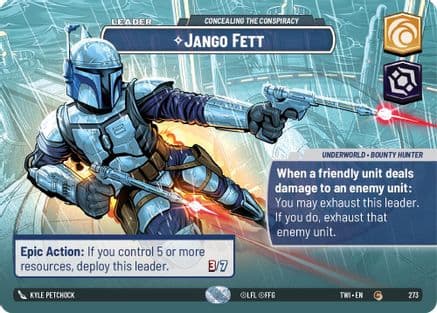 Jango Fett - Concealing the Conspiracy (Showcase) | Foil (273)  [Twilight of the Republic]