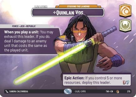 Quinlan Vos - Sticking the Landing (Showcase) | Foil (275)  [Twilight of the Republic]