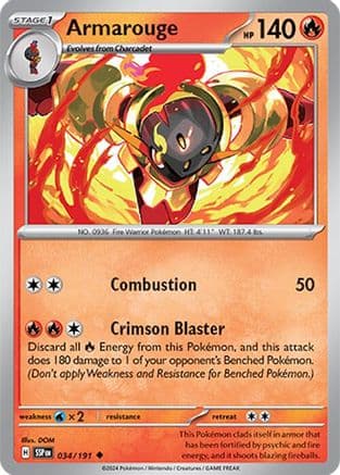 Armarouge 034- SV08 Surging Sparks Reverse Holofoil
