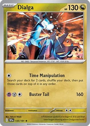 Dialga 135  - Reverse Holofoil SV08 Surging Sparks - Rare