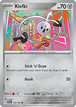 Klefki 128- SV08 Surging Sparks Reverse Holofoil