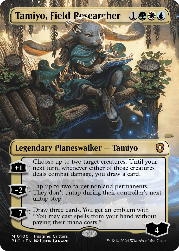 Tamiyo, Field Researcher (Borderless) [Bloomburrow Commander] Foil