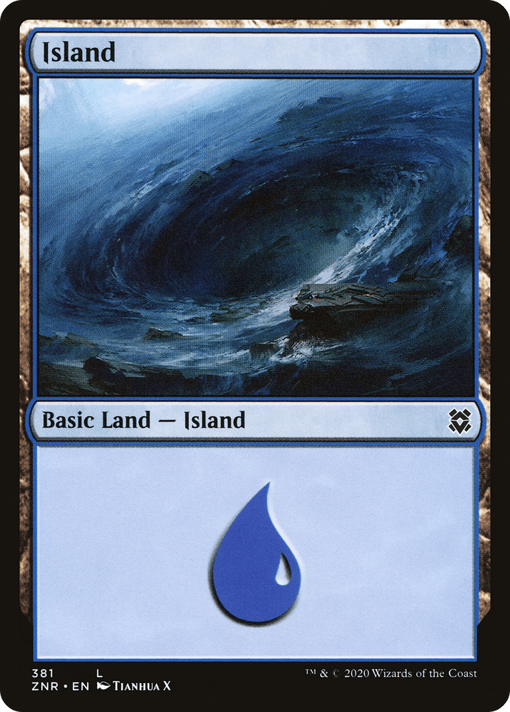 Island (381) [Zendikar Rising] Foil
