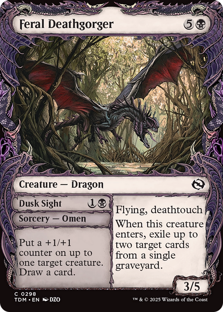 Feral Deathgorger (Showcase) (298) [Tarkir: Dragonstorm]  Foil