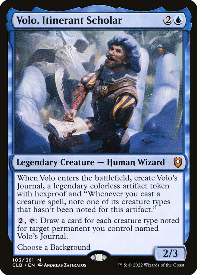 Volo, Itinerant Scholar 103 (Commander Legends: Battle for Baldur's Gate) 